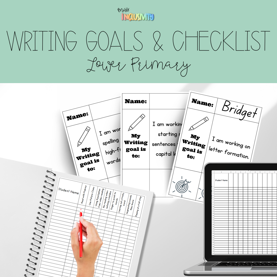 Writing Goals Stamp Chart & Checklist Tracker