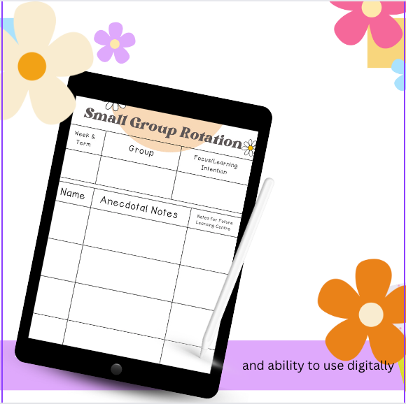 Retro Floral Small Group Rotations Book