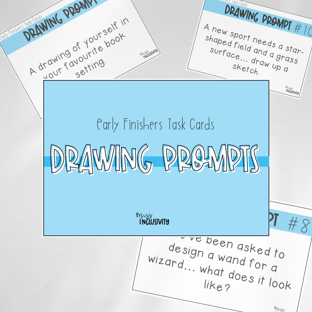 Drawing Prompts Task Cards