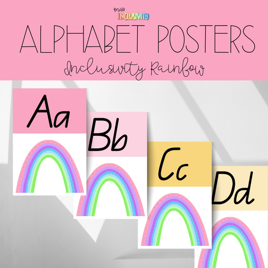Inclusivity Rainbow Alphabet Posters