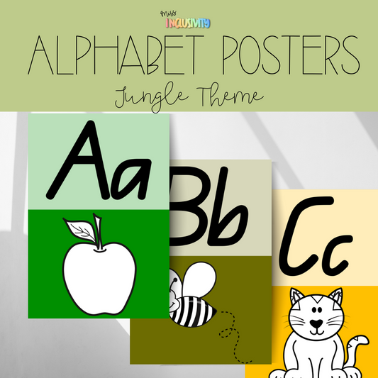 Jungle Alphabet Posters [Editable]