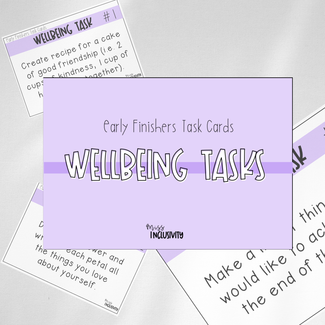 Wellbeing Task Card Prompts