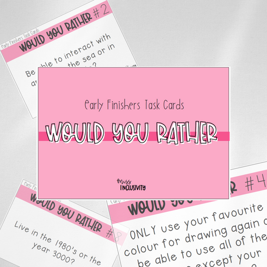 Would You Rather... Prompt Cards