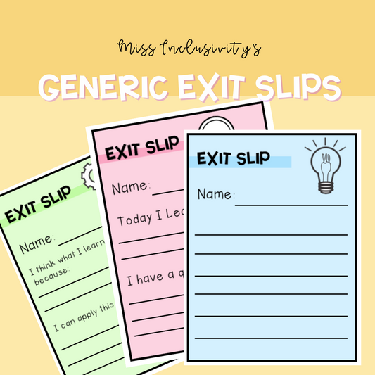 Generic Exit Slips